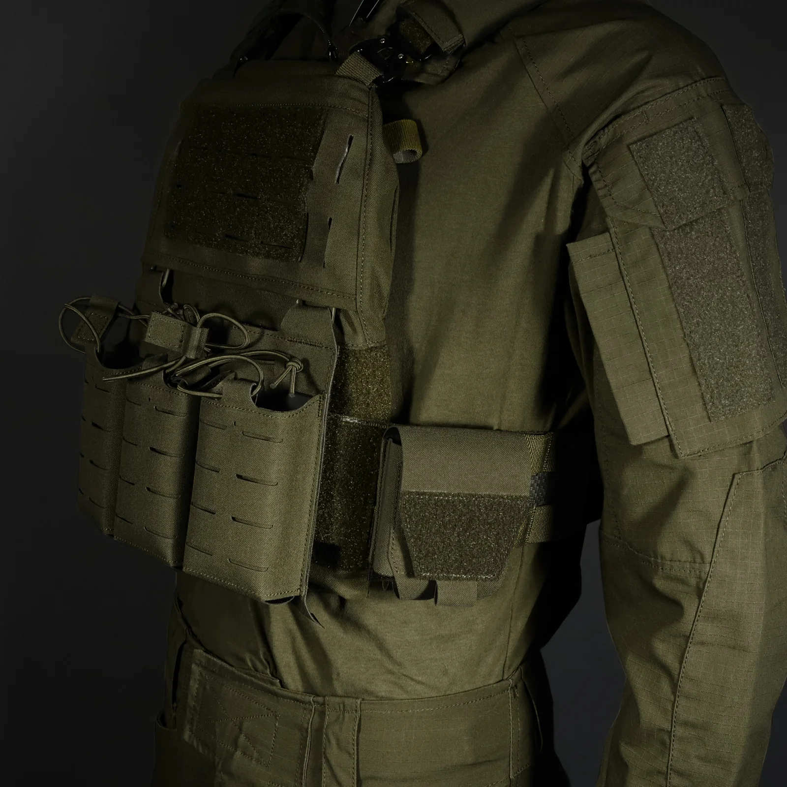 KRYDEX 500D funda para esposas MOLLE/cinturón funda para puños de perfil bajo funda para cinturón de servicio chaleco aplicación de la ley bolsa de caza al aire libre - imagen 3