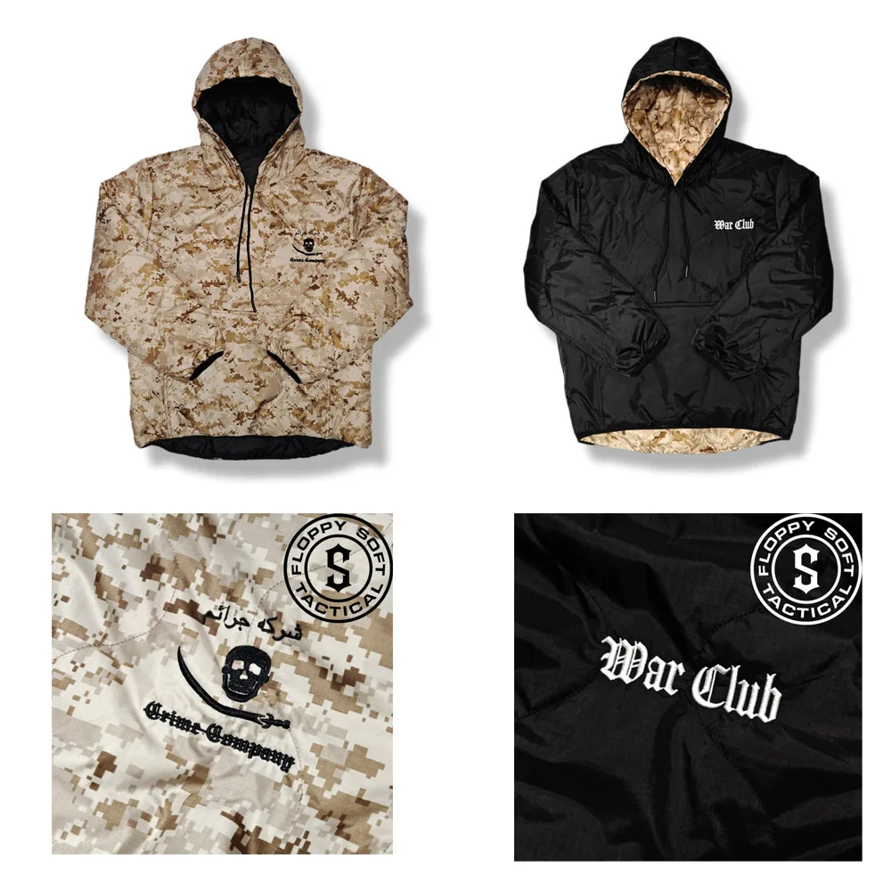 Chaqueta acolchada de algodón con capucha cálida reversible táctica estilo CrimeCo colores AOR1 - imagen 4