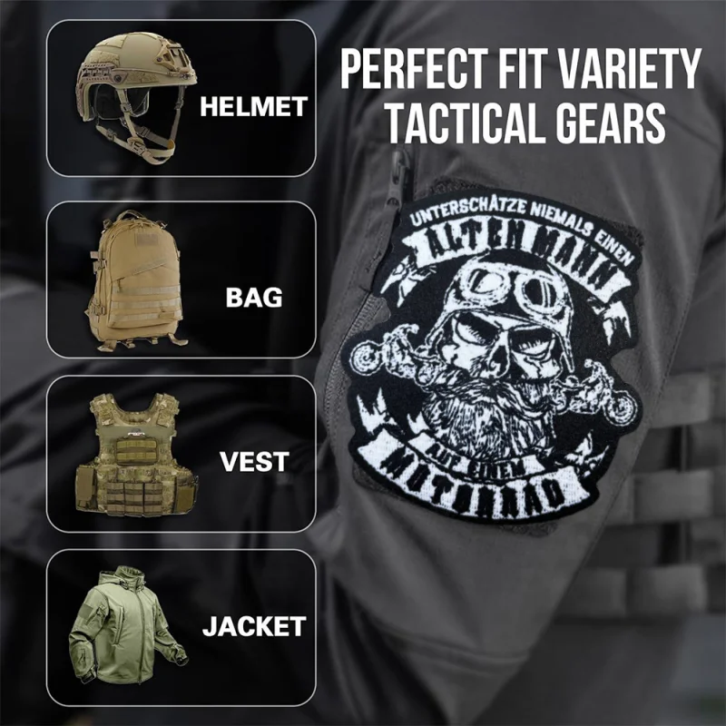 Parche de impresión para motociclista, chaleco táctico, insignia de moral con gancho y bucle, pegatinas decorativas para mochila, parches para brazalete para ropa - imagen 5
