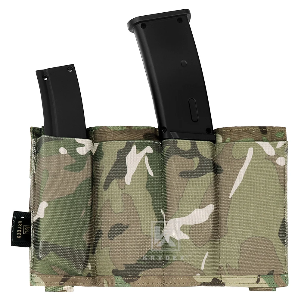 KRYDEX-bolsa elástica cuádruple para revistas, tapa abierta, SMG MOLLE, táctica, MP5, MP7, Kriss Mag, soporte para chaleco de caza, accesorios - imagen 3