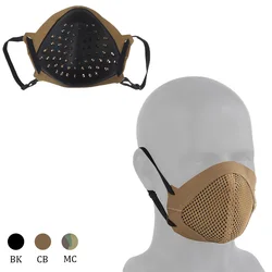 Máscara táctica transpirable con malla y ventilación de silicona