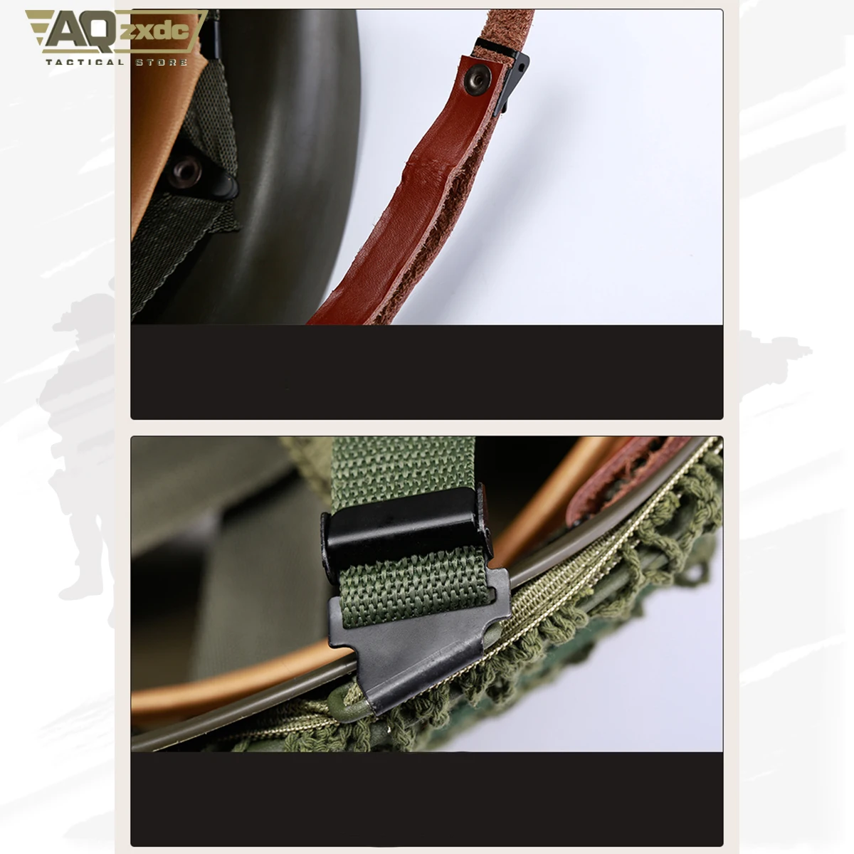 Casco americano M1 de acero de doble capa, ventilador militar de aleación de acero, casco táctico especial para cine y televisión, campo de equitación - imagen 5