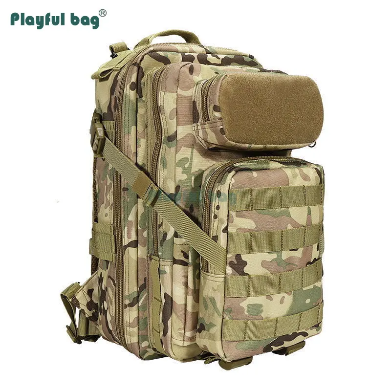 Mochila táctica 3P para exteriores, bolsas de viaje para montar en campo, mochila de Montañismo de camuflaje multifuncional a prueba de lluvia AVA57 - imagen 3
