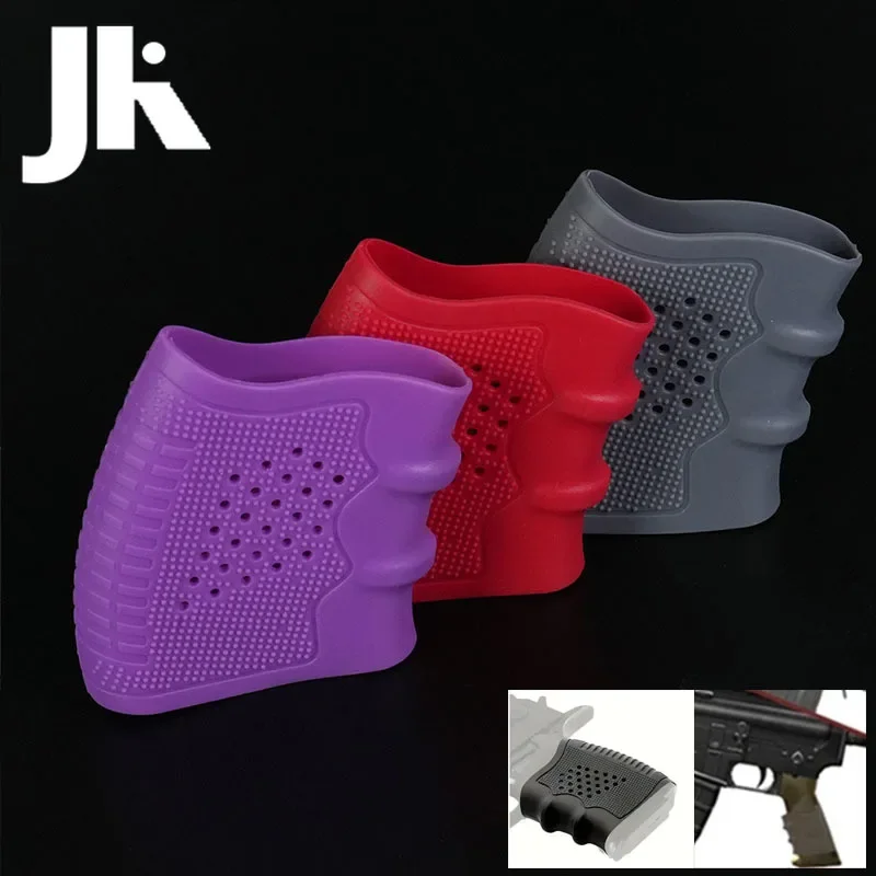 Funda para guante antideslizante con agarre de goma táctica, adecuada para Gloc G17 G19 G20 G43 AR15, funda con mango, accesorios de caza - imagen 5
