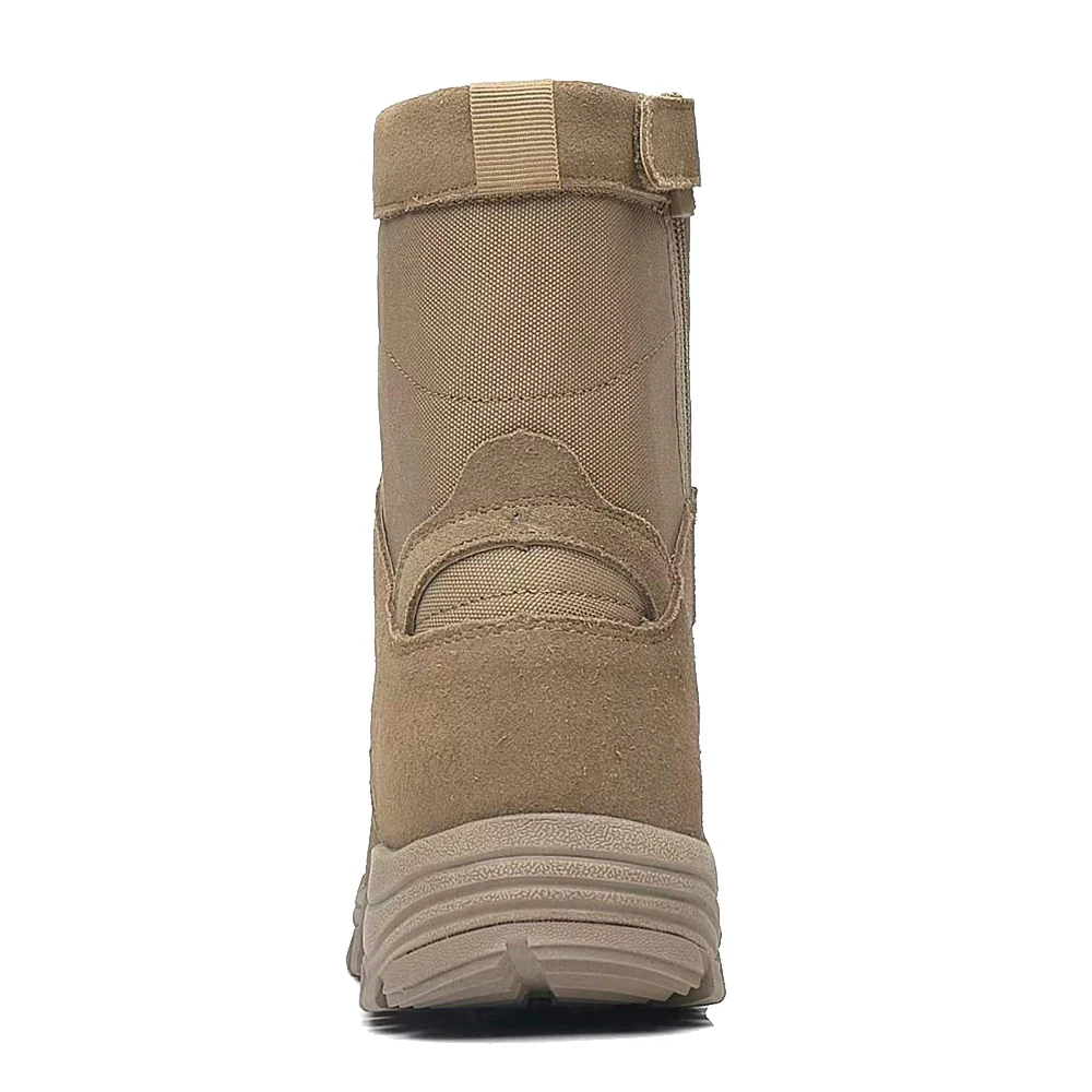 Botas de paracachos, botas de entrenamiento, aislamiento térmico táctico para hombre, botas de senderismo tácticas de succión de agua antideslizantes de cuero vacuno retro - imagen 3