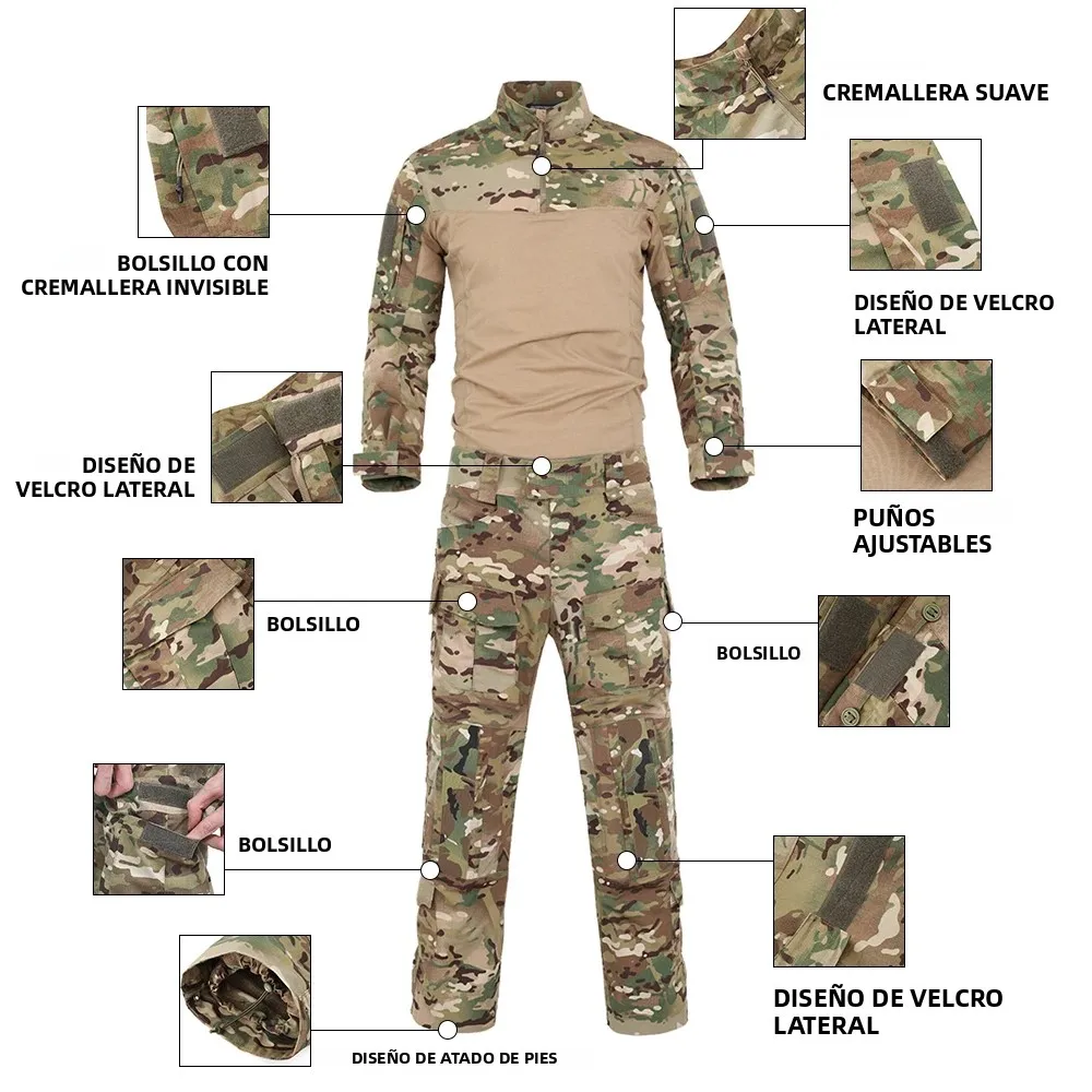 SINAIRSOFT Pantalón Táctico Impermeable Gen2 Camiseta Cargo Bolsillos - imagen 2