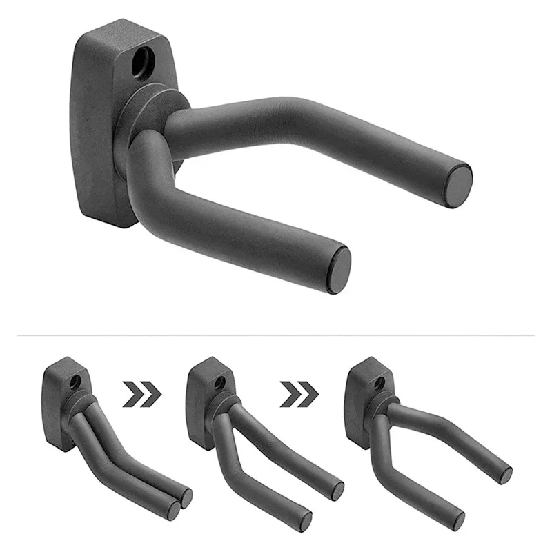 La pared del gancho para guitarra de 4 piezas se instala con varios instrumentos, 2 tornillos y 2 almohadillas de caucho de celuloide de 0,5 mm - imagen 5