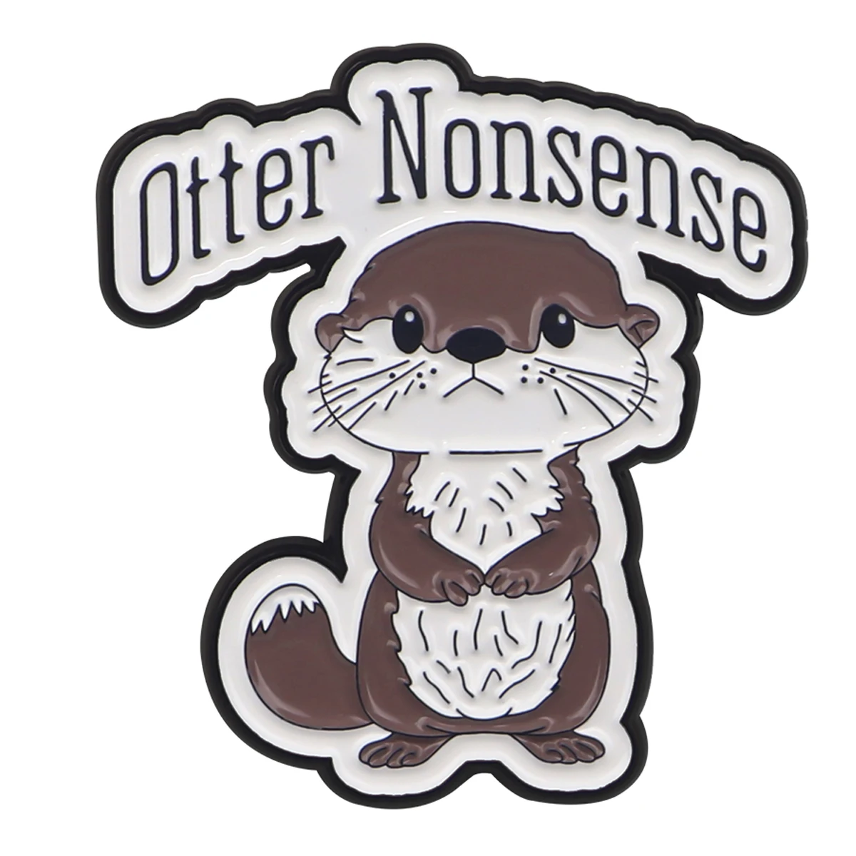 2 unids/set de alfileres esmaltados de nutria, broches de animales de dibujos animados, Pin de solapa de Metal, insignia, accesorios para mochila, joyería, regalos para amigos - imagen 2