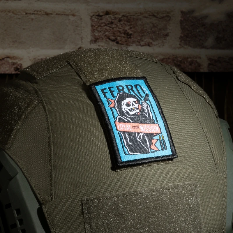 FERRO Loyal Reaper Mission parche de gancho y bucle, brazalete, insignia de moral, mochila, pegatinas tácticas, accesorios de Faraón - imagen 2