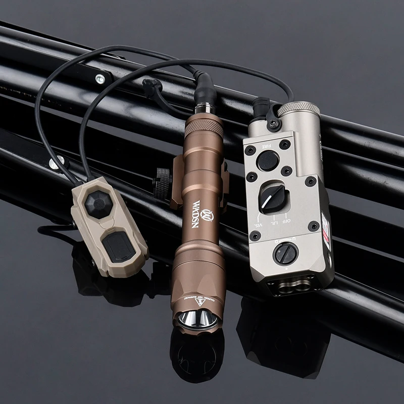 CQBL táctico Metal versión IR indicador láser de punto rojo M600 linterna LED blanco con interruptor de doble función Airsoft caza explorador - imagen 2