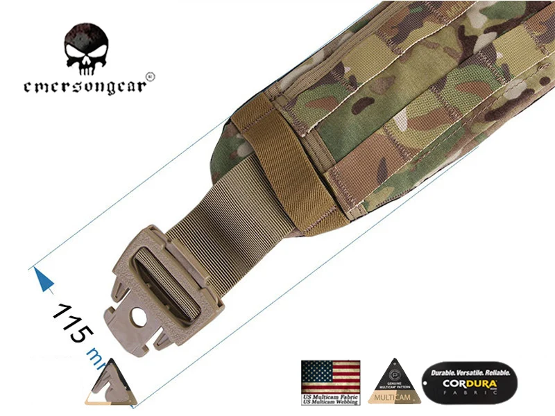 Emersongear-Cinturón Molle acolchado de perfil bajo AVS, cintura táctica, EM9295 - imagen 4