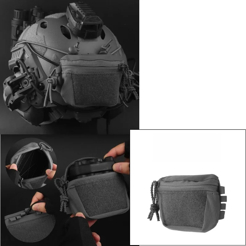 Bolsa de batería para casco de caza para gafas de visión nocturna – Bolsa para casco SC compatible con MOLLE con cierre mágico - imagen 2