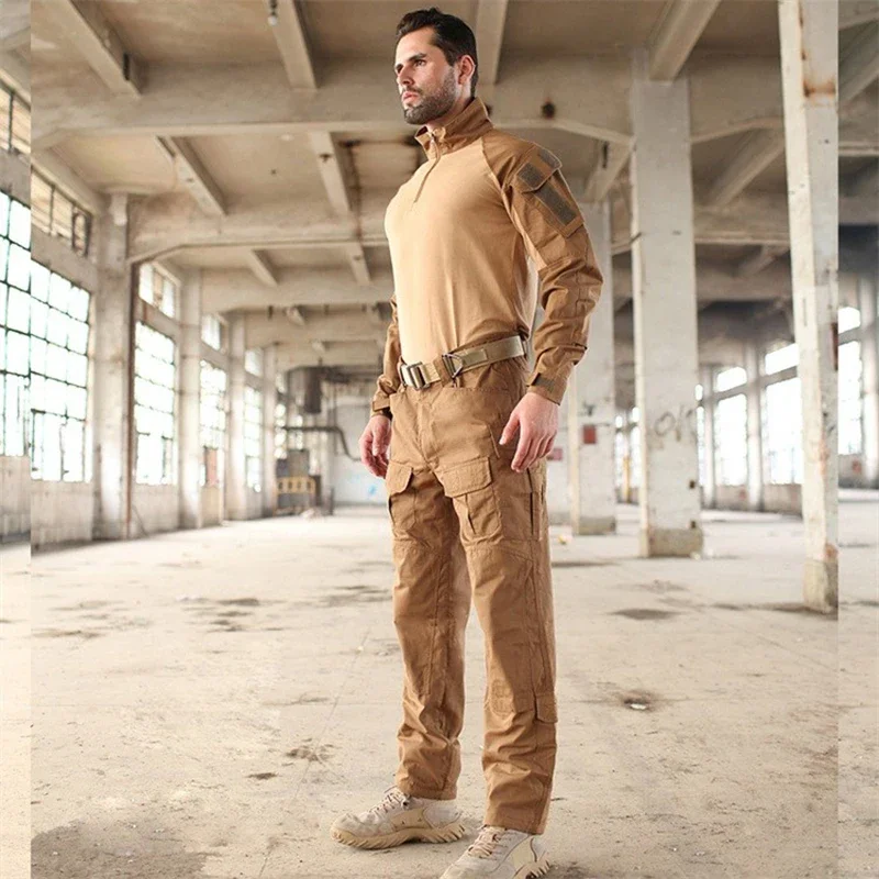 Conjuntos de chaqueta táctica de caza para hombre, pantalones Cargo, uniforme impermeable, táctico camuflaje, entrenamiento deportivo al aire libre, uniforme de senderismo, nuevo - imagen 3