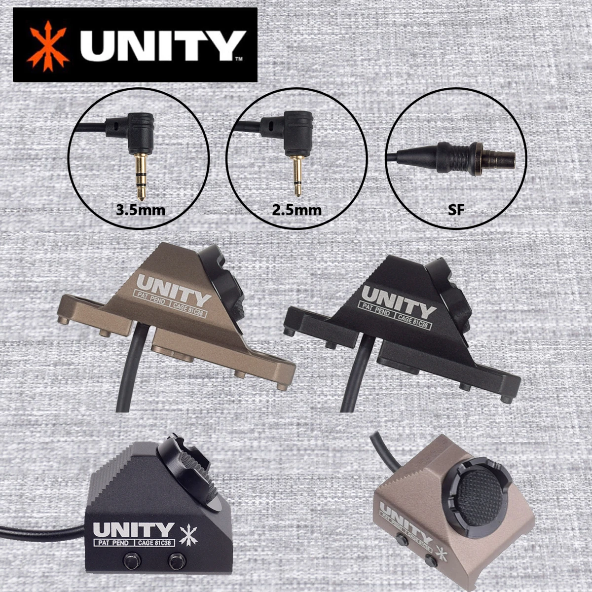 Interruptor de presión remoto UNITY para Surefire M300 M600 2,5/3,5mm/botón de enchufe SF compatible con riel Mlok Keymod de 20mm para láser DBAL-A2 PEQ15 - imagen 2