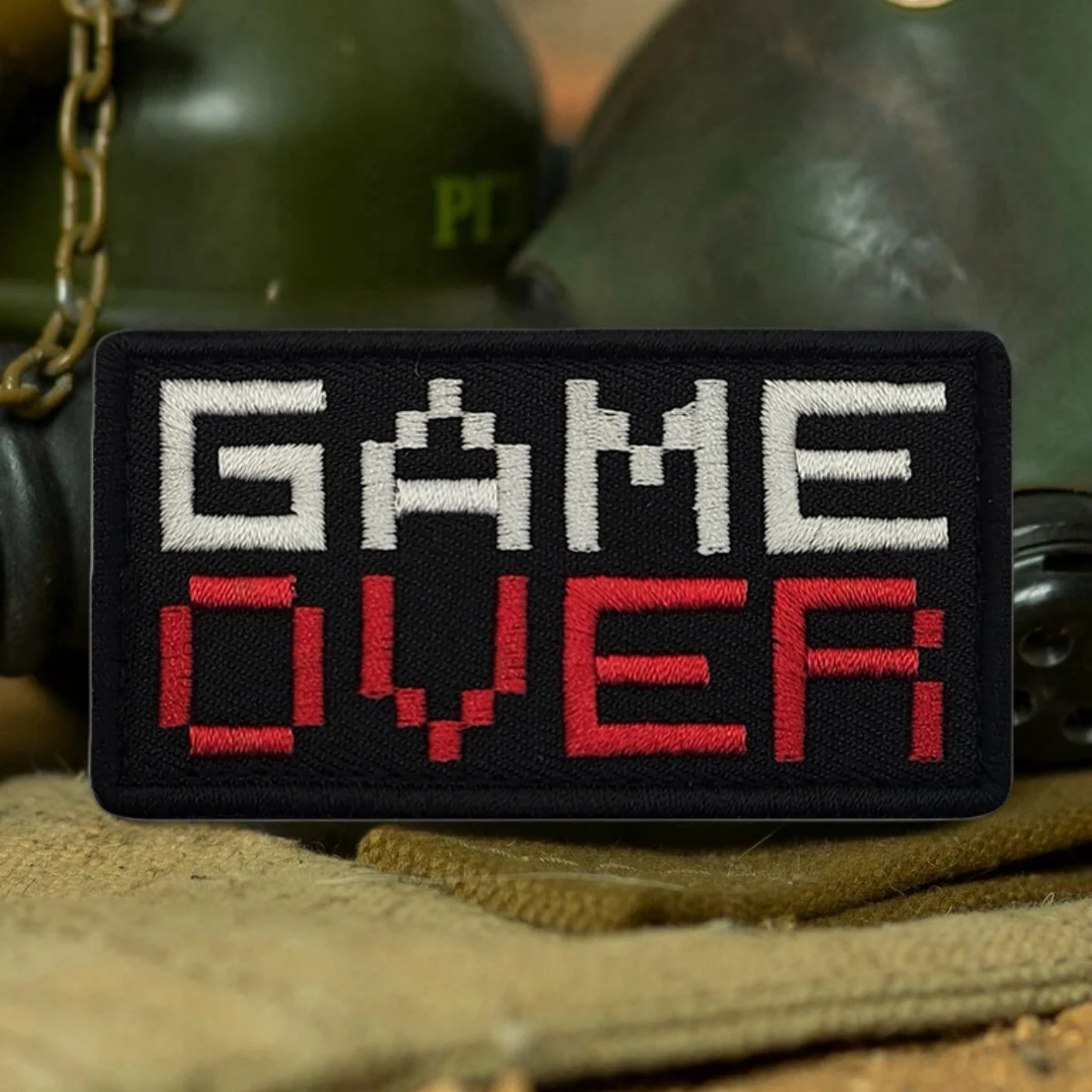 Parche "JAME OVER", insignia de moral táctica, parches bordados de gancho y bucle, brazalete del ejército militar, mochila, aplique adhesivo personalizado - imagen 4