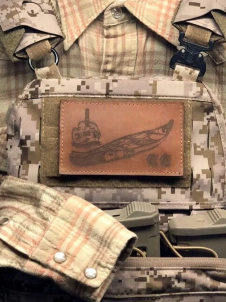 Grupo de Observación Forward, canoa CLUB, parche cortado con láser, brazalete de cuero, GBRS - imagen 2