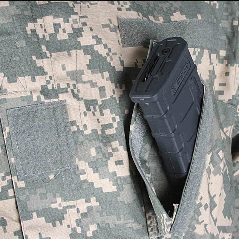 Traje táctico ACU PAT BDU, conjunto de uniforme, entrenamiento de combate, Airsoft, camisetas de caza al aire libre, pantalones, camisas, pantalones, deportes de senderismo - imagen 4