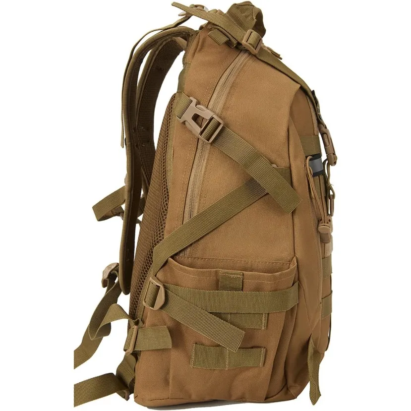 Mochilas de senderismo y acampada de 40L, mochila táctica para hombres/mujeres, mochila reflectante para escalar al aire libre, bolsas de viaje Molle de supervivencia - imagen 4