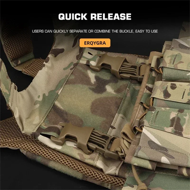 ERQYGRA-equipo táctico para acampar, hebilla de fijación rápida, chaleco de caza QASM, mochila, senderismo, accesorios CS, deportes al aire libre, 1 pieza - imagen 5