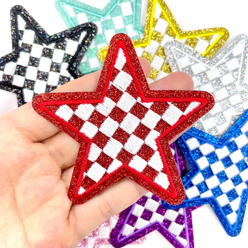 8pcs Emblem Clothing Accessories Badge Sticker Embroidered Embroidery Sticker Iron-on /hook and Loop Patches - imagen 3