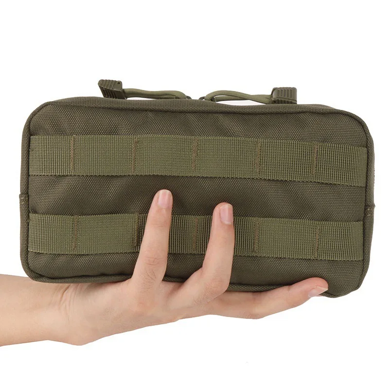 Chaleco táctico al aire libre, bolsa Rectangular, bolsa colgante de cintura MOLLE, bolsa de almacenamiento de herramientas EDC