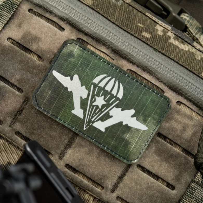 Parche militar con tecnología de señal de llamada "VDV", insignia de moral táctica, parches de gancho y bucle impresos para ropa, pegatina para casco militar