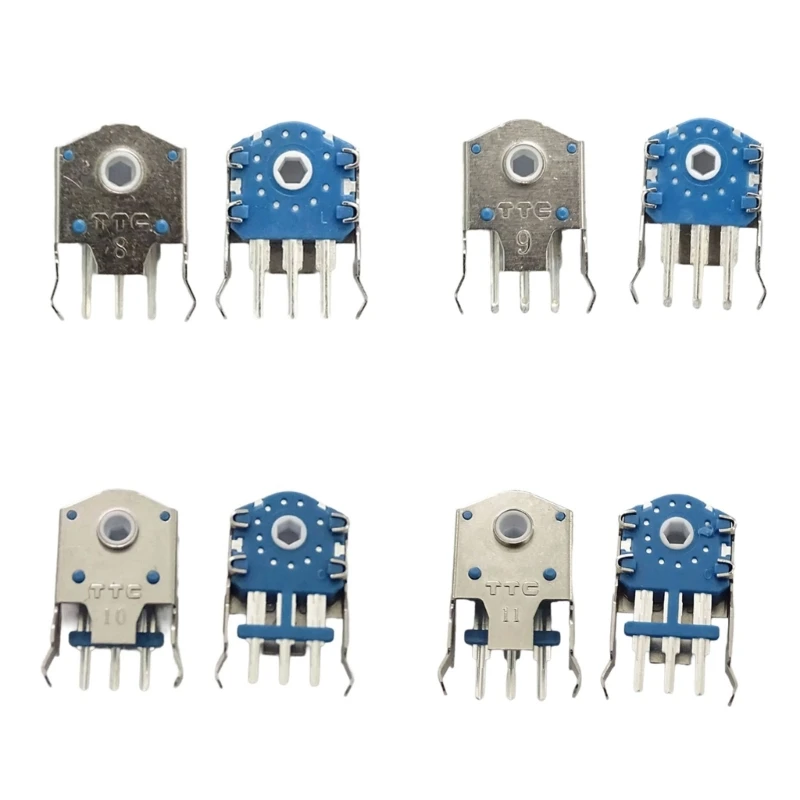 Codificadores rueda desplazamiento ratón giratorio, plateado, 8mm, 9mm, 10mm, 11mm, sellado a prueba polvo para - imagen 2