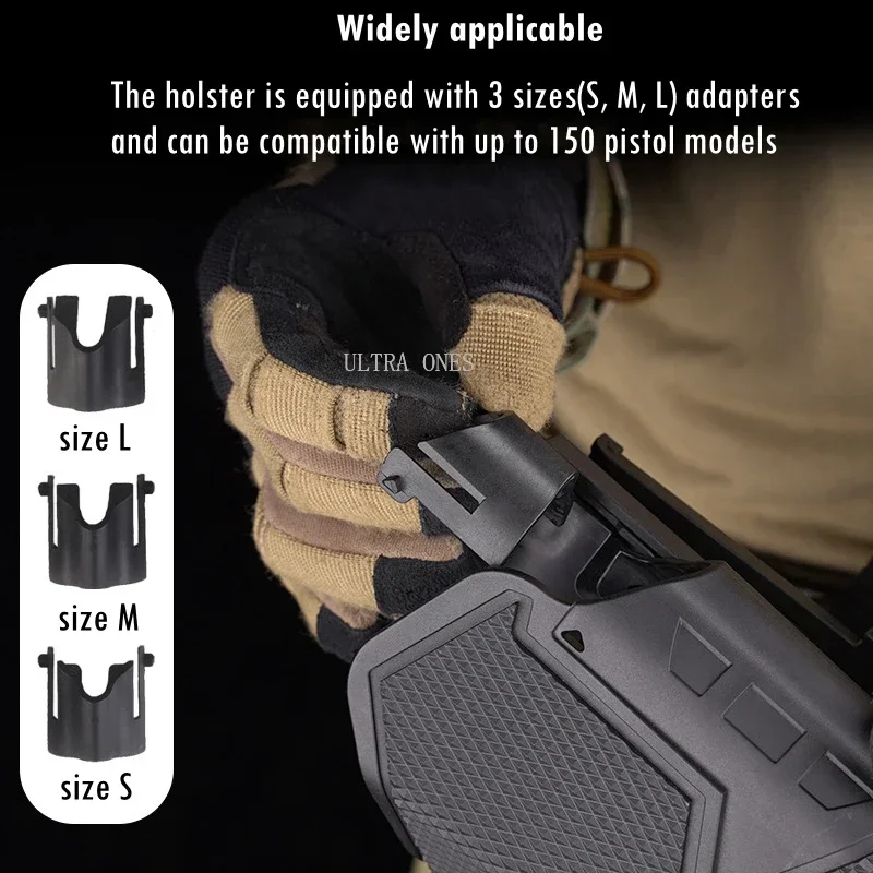 Funda Universal para pistola X300U, linterna táctica, funda para pistola, caza, juego de guerra, tiro para Glock, funda para pistola deportiva de combate - imagen 5