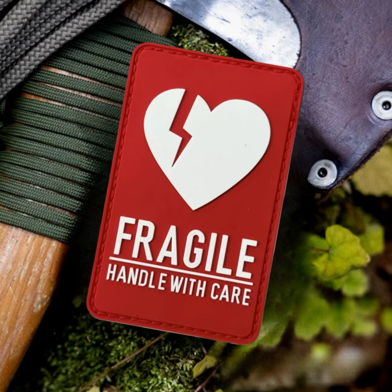 Parche táctico Airsoft FRAGILE PVC con velcro - imagen 5