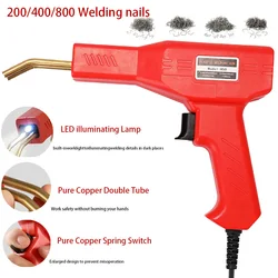 Soldador de plástico de 200/400/800 grapas, pistola de soldar para parachoques de coche, 4 tipos de grapas para reparaciones de productos de plástico para parachoques