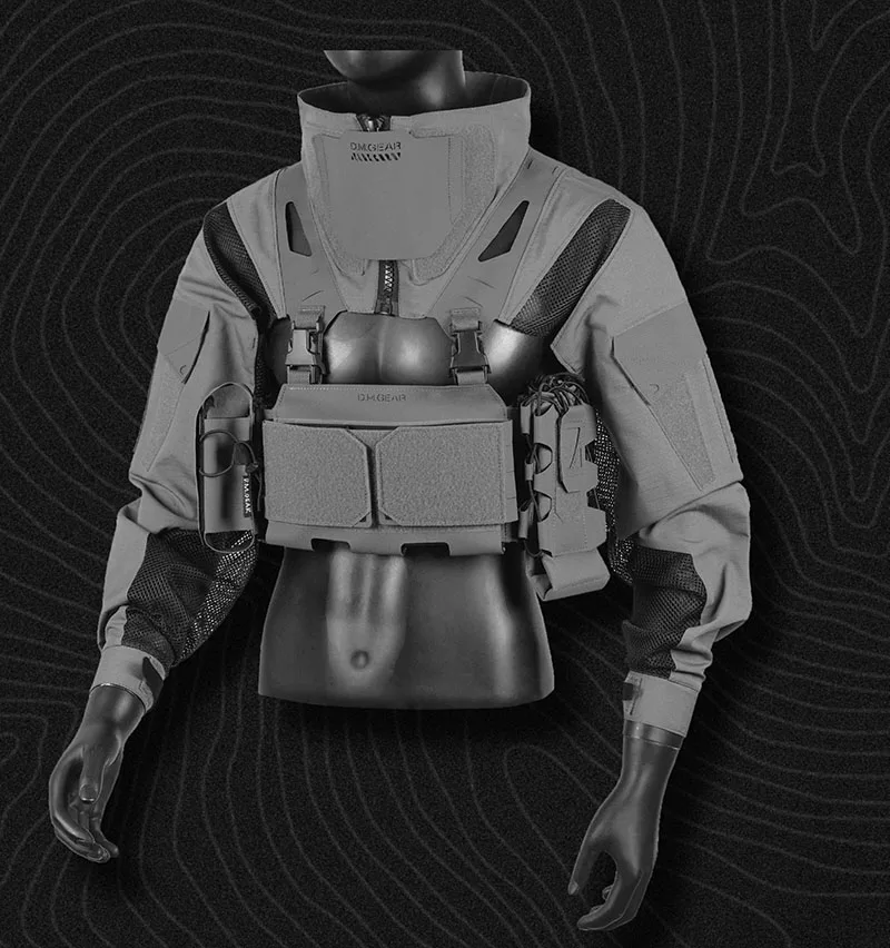 Conjunto combinado de paquete combinado de asalto rápido con traje de manga 'Urban Ranger' - Plataforma de pecho táctica de varios tamaños - Ajuste ligero y ajustable