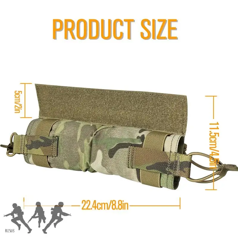 Bolsa colgante inferior doble horizontal estilo CP táctico, accesorio de chaleco táctico, bolsa de revista Doble - imagen 4