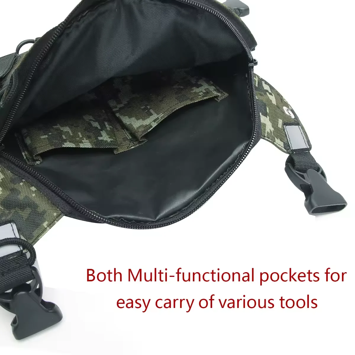 ABBREE-Bolsa de bolsillo para Radio, arnés para el pecho, bolsas frontales, funda de transporte para Baofeng UV-5R UV-9R UV-5RH BF-888S Walkie Talkie - imagen 5