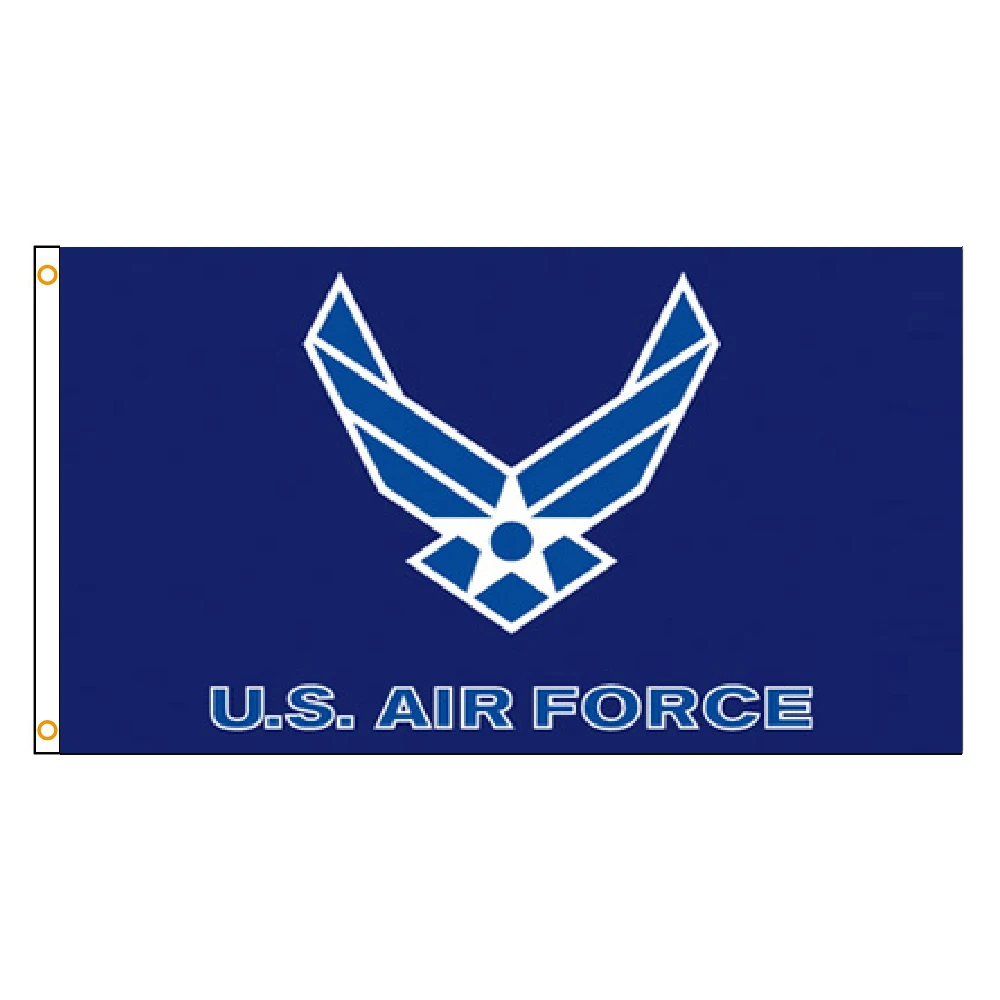 Bandera Fuerza Aérea USA en poliéster con doble penetración