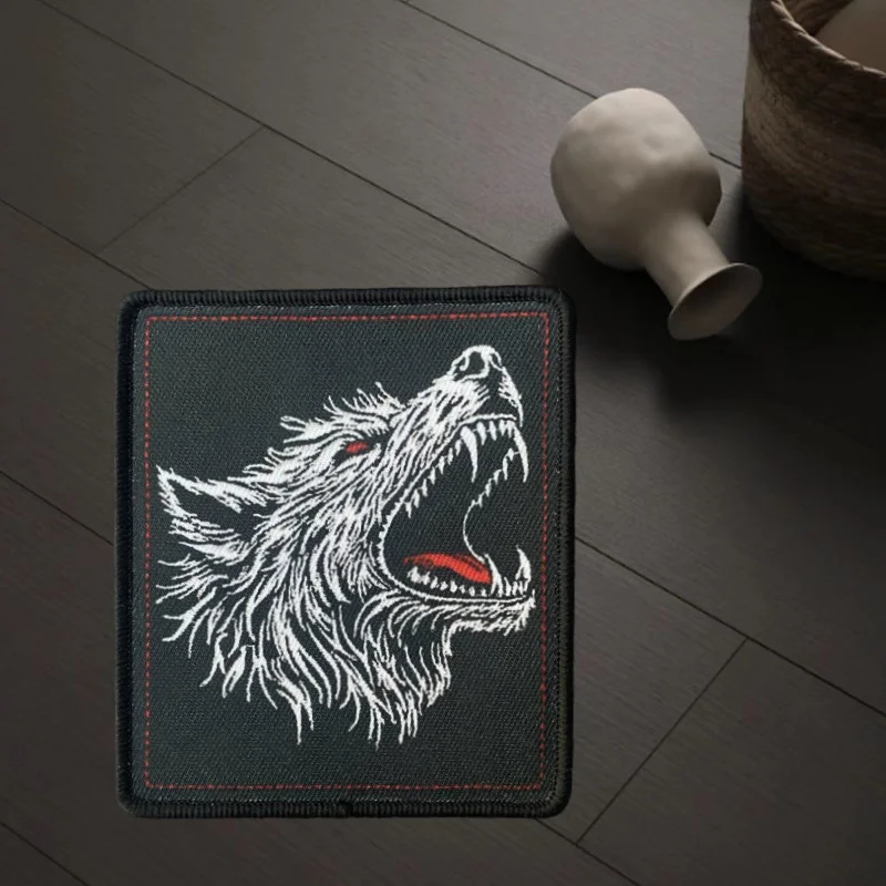 Parche táctico de lobo, insignia de moral con estampado de gancho y bucle, mochila militar, accesorios de decoración de ropa, brazalete adhesivo - imagen 2