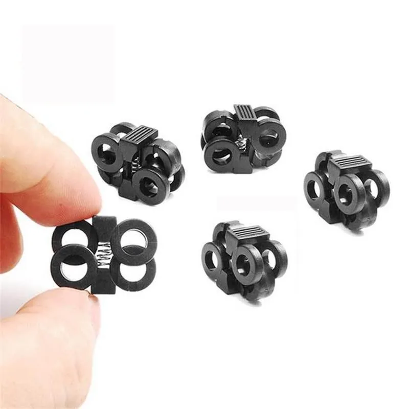 Hebilla de cuerda multifuncional, cordón elástico, hebilla de bloqueo, resorte de doble orificio, ajuste táctico de cuerda de paraguas - imagen 4