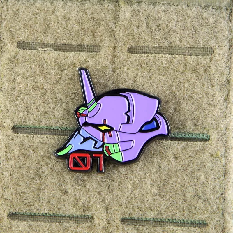 Parches de Metal EVA del nuevo siglo Warrior, primera máquina 00/01/02, insignia táctica para ropa, decoración de mochila con gancho - imagen 3