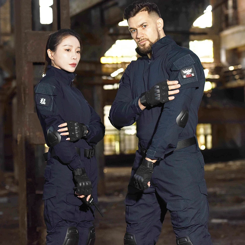 HAN WILD-uniforme de tiro para hombre, ropa de combate táctico, camisas de camuflaje, pantalones Cargo, trajes de Paintball, Airsoft al aire libre - imagen 4