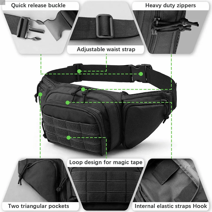 Bolsa de cintura táctica invisible multifuncional para caza y pesca - imagen 4