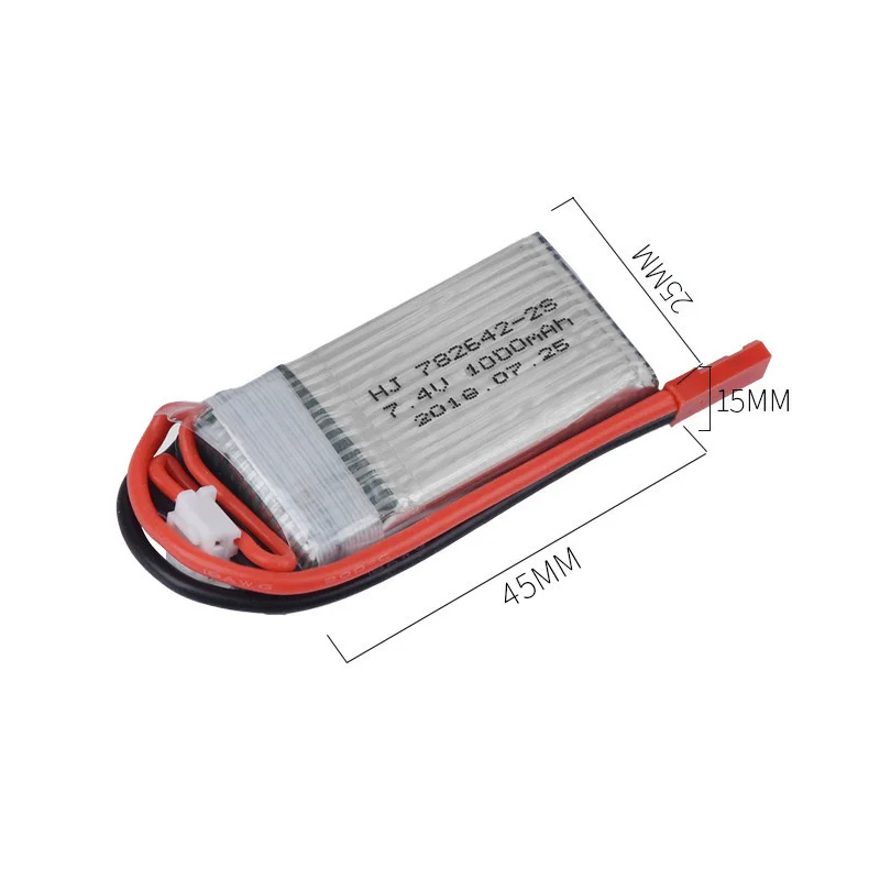 Batería Lipo de 7,4 v y 1000mah para Mjxrc X600, conjunto de cargador de batería Lipo actualizado para juguetes, batería recargable con Control remoto de 7,4 V - imagen 3