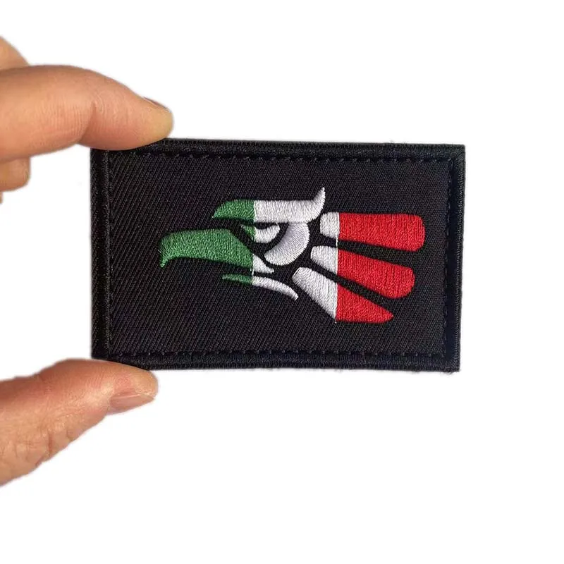 Emblema HECHO EN MEXICO, insignia de bandera nacional de águila mágica, parches bordados con apliques de tela, pegatinas tácticas de mochila militar - imagen 5