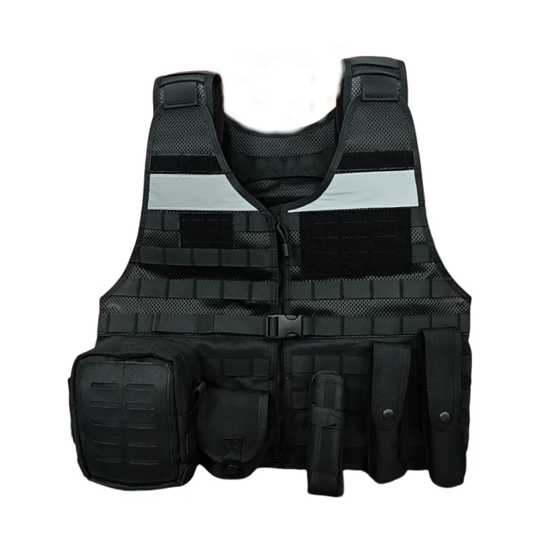 Chaleco táctico de servicio Chaleco de combate multifuncional transpirable negro Chaleco de patrulla - imagen 5