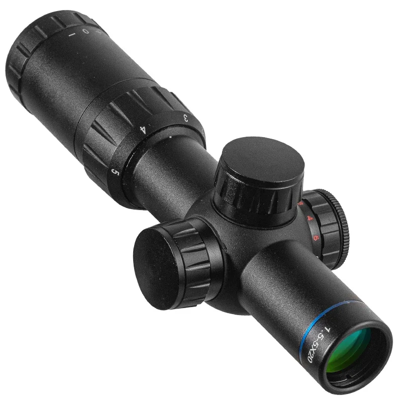 Fire Wolf HD 1,5-5X20 mira telescópica verde rojo retícula mira punto alcance francotirador caza mira táctica Rifle alcance Airsoft pistolas de aire - imagen 4