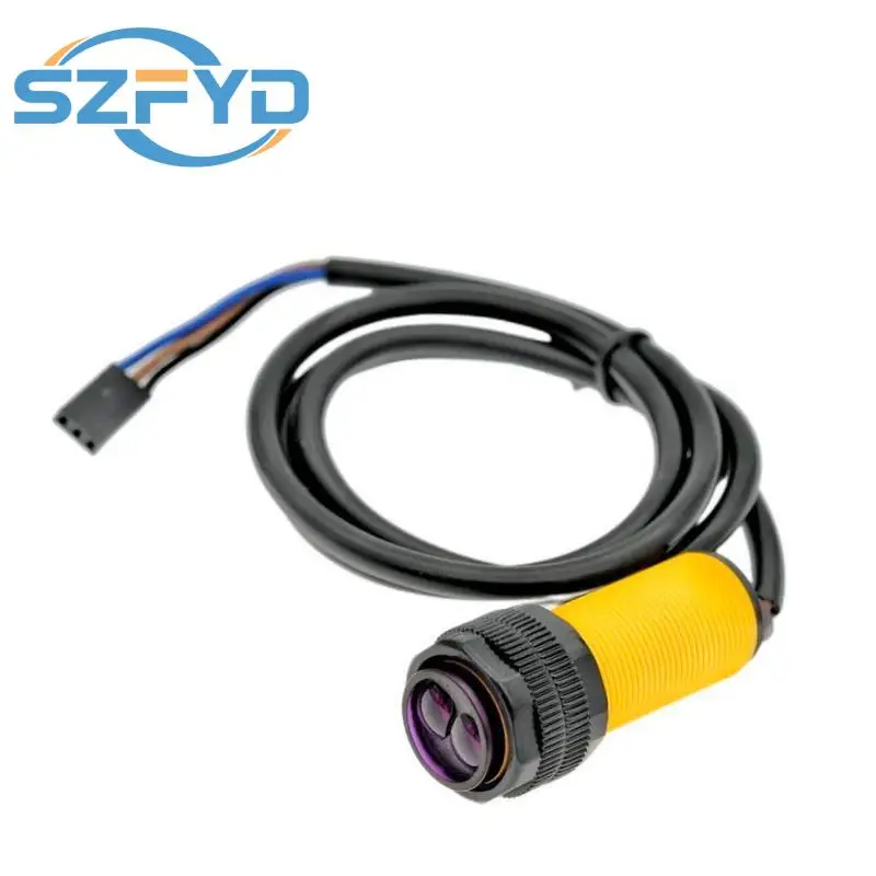 Robot inteligente para coche E18-D80NK, Sensor fotoeléctrico infrarrojo para evitar obstáculos, interruptor de proximidad, rango de detección ajustable de 3-80cm