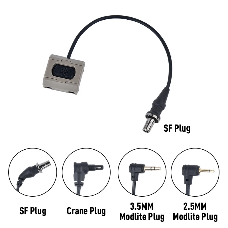Interruptor de presión remoto ModButton táctico para linterna SF M300 M600, arma de luz DBAL A2 PEQ15 MLok Keymod, accesorios Airsoft - imagen 5