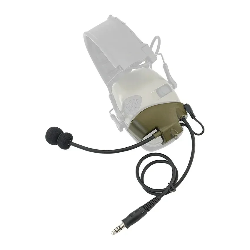 Adaptador de orejeras de tiro electrónico táctico para Howard Leight Impact Sport Airsoft auriculares tácticos micrófono y U94 Ptt FG - imagen 3