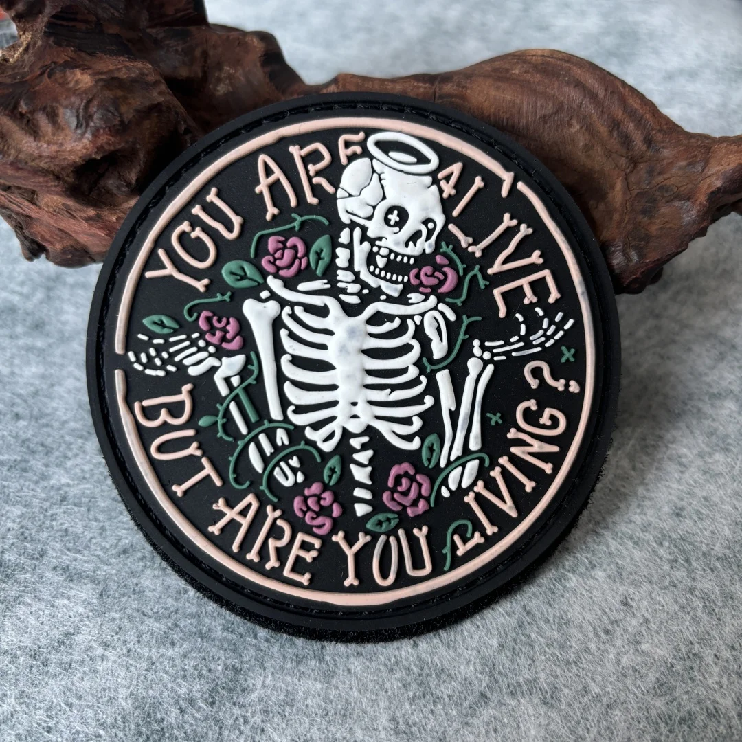 Parche táctico de PVC conmemorar el personal de emergencia de Moray, parches de gancho y bucle, brazalete, insignia de moral militar, pegatinas para mochila - imagen 2