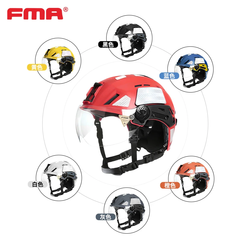 FMA TB1452 Casco de rescate táctico Casco de emergencia de seguridad ajustable contra incendios ligero - imagen 5