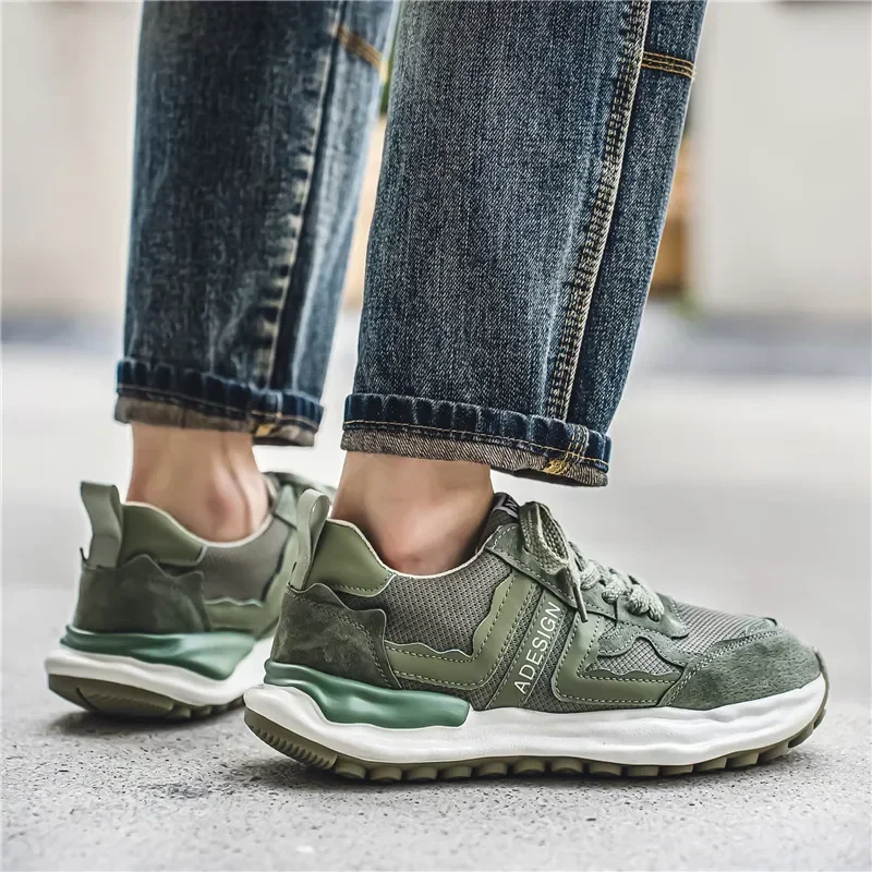 Zapatos de diseñador de moda para hombre, zapatillas informales con plataforma gruesa, zapatos para caminar - imagen 5