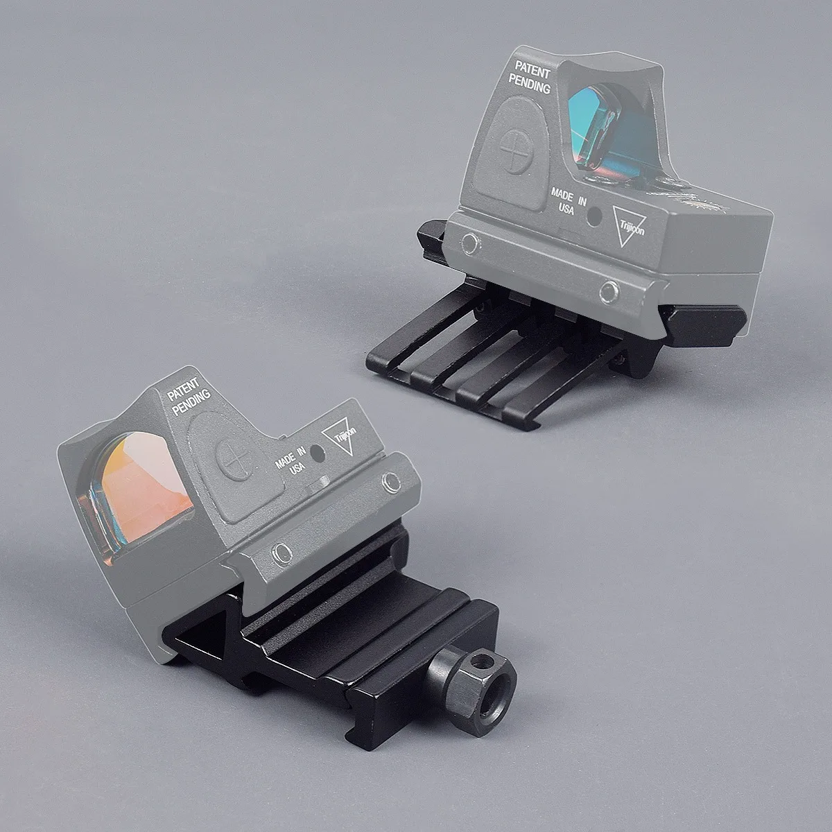 Montaje de alcance de ángulo táctico RM de 45 grados, compensación de aluminio, riel lateral de 4 ranuras, riel de visión RTS Airsoft, láser Picatinny Weaver de 45mm - imagen 2